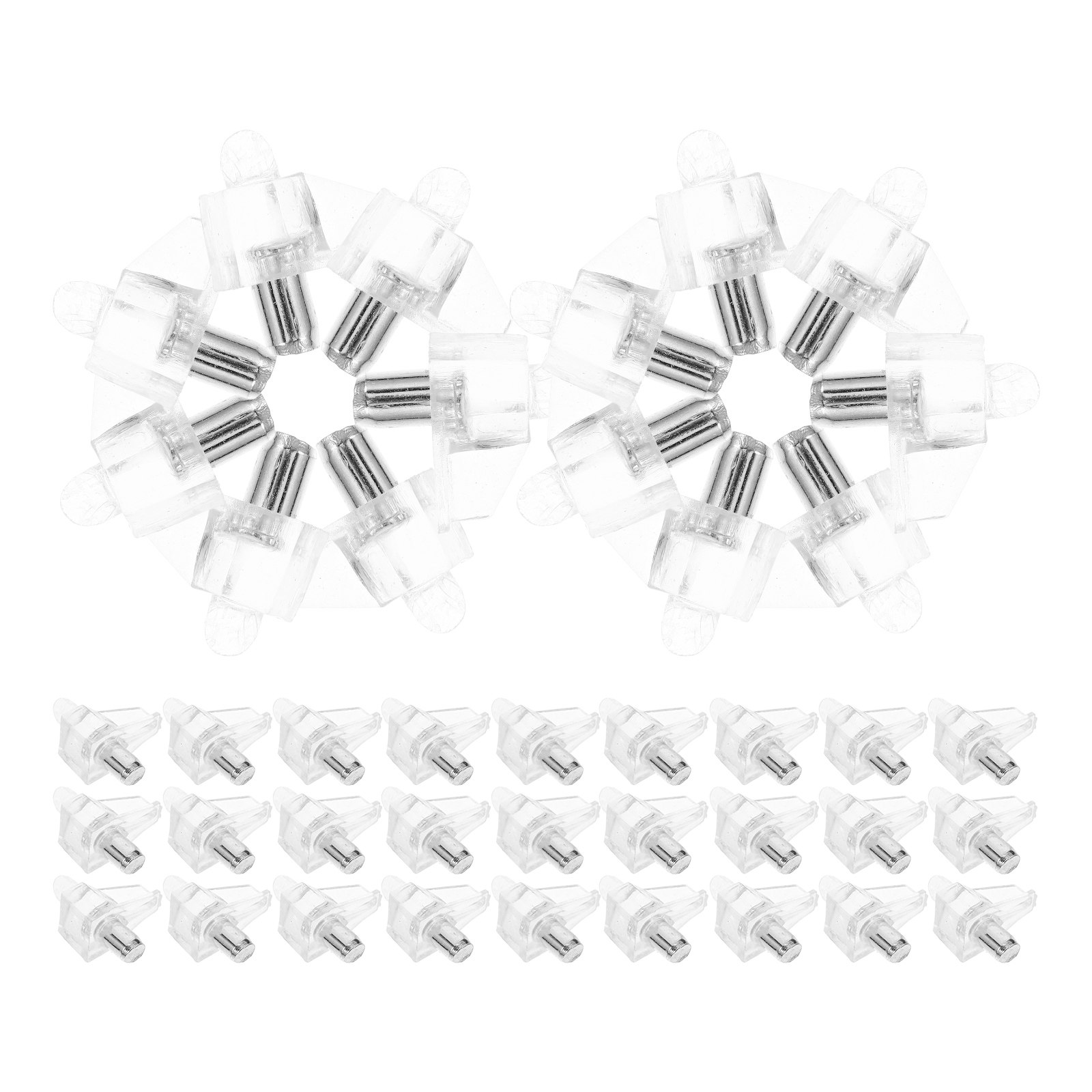 Shelf Peg Support - 100 Stück Regalträgernägel, durchsichtige Plattenbefestigungen, Hardware-Zubehör,