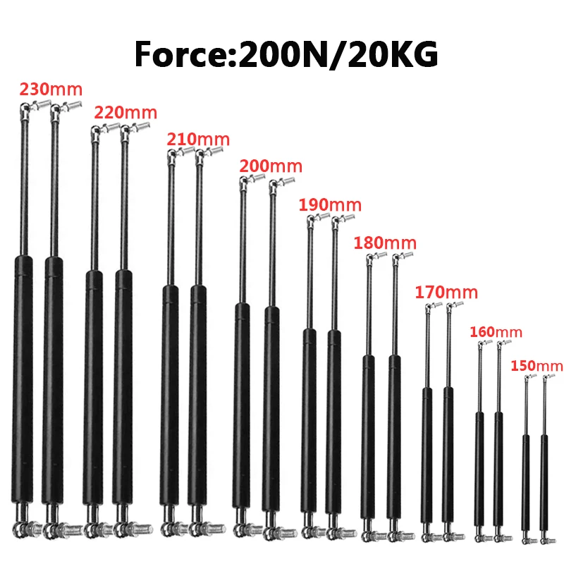 Furniture Hardware In China - 2PCS 150-230mm 200N/20KG Lift Streben Motorhaube