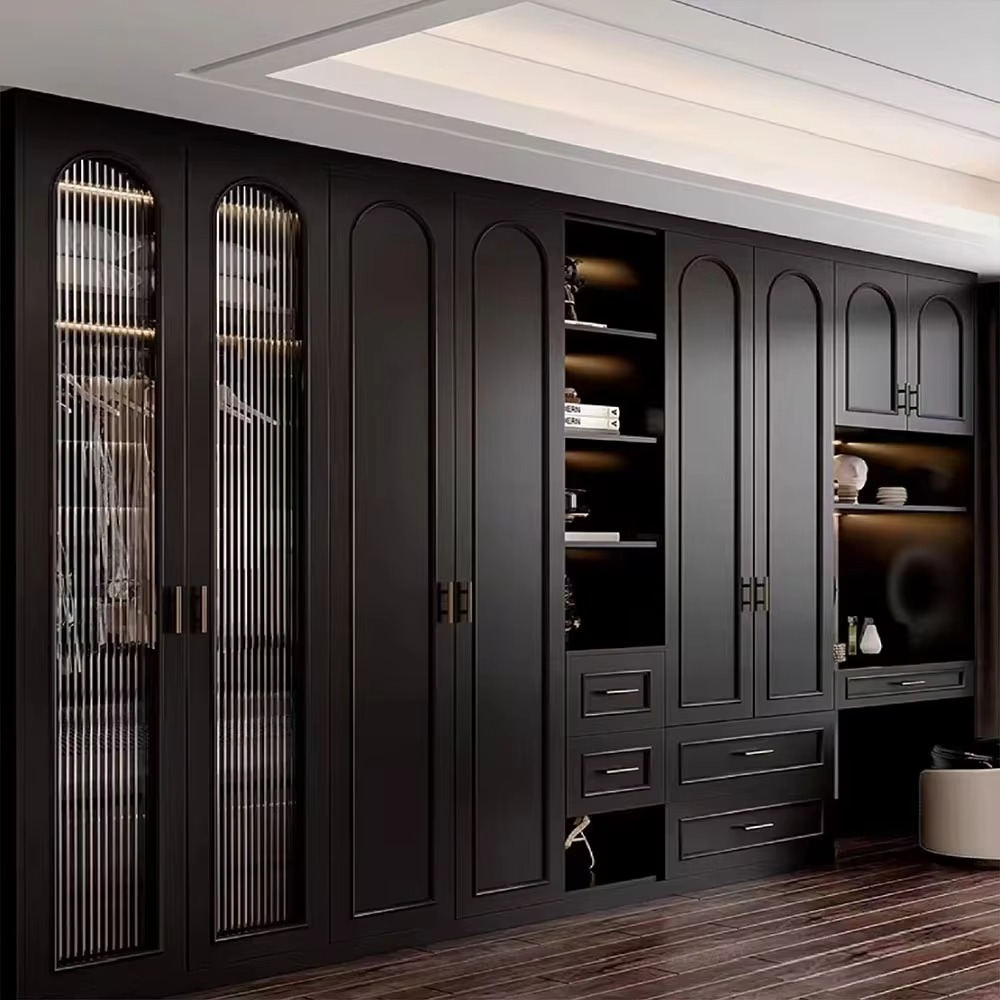 Furniture Hardware Brands - Neuer Vintage Eichen-Kleiderschrank Marken-Hardware Hochglanz-Einbrennlackierung Schlafzimmer-Aufbewahrungsschrank