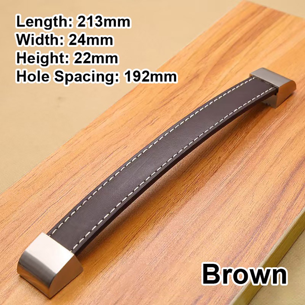 Furniture Hardware In China - 1 Stück brauner weicher Ledergriff für