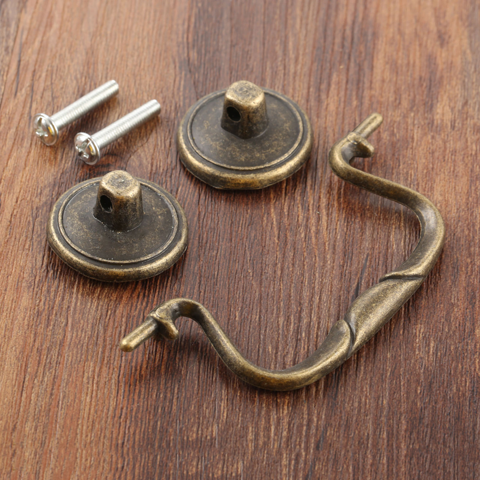 Furniture And Hardware Shop - 1 Stück Vintage-Kunststoff-Zuggriffe mit Schrauben, ideal