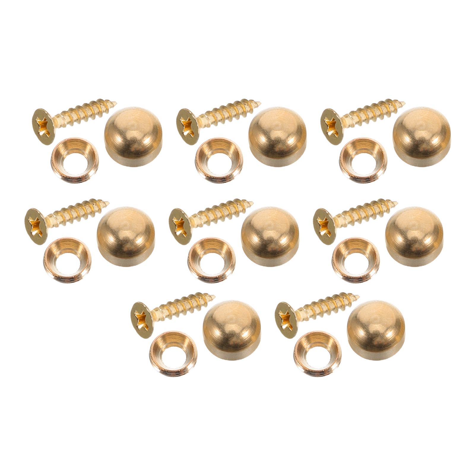 Furniture Upholstery Hardware - 16 Stück selbstschneidende Schrauben, Kupfer-Spiegel-Dekorkappen, Möbelbeschläge,