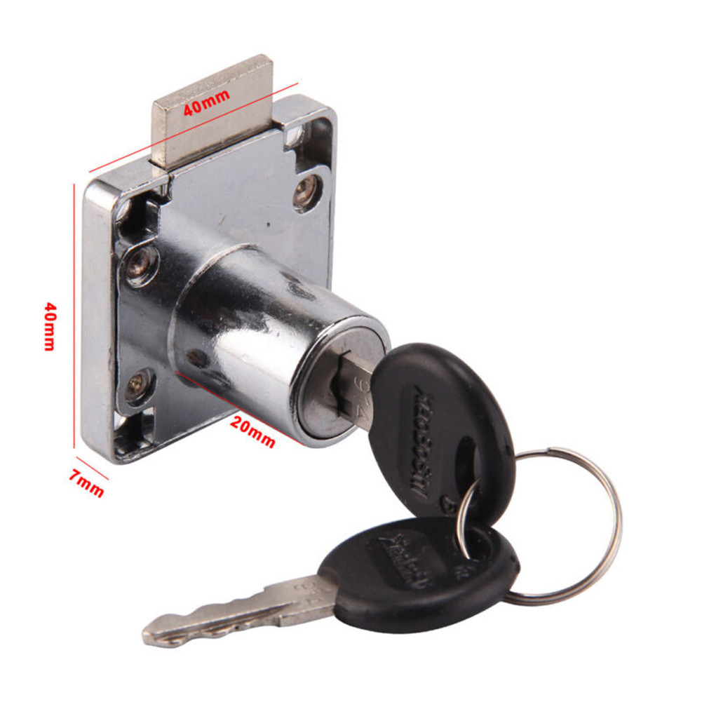 Furniture Hardware Brands - 2 Stück Schrankschlösser mit 4 Schlüsseln,