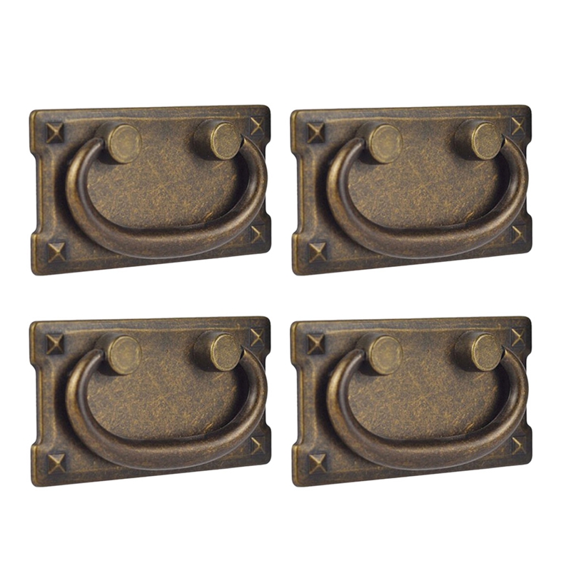 Furniture Hardware Manufacturer - 4Pcs Vintage Antike Bronze Schublade Ring