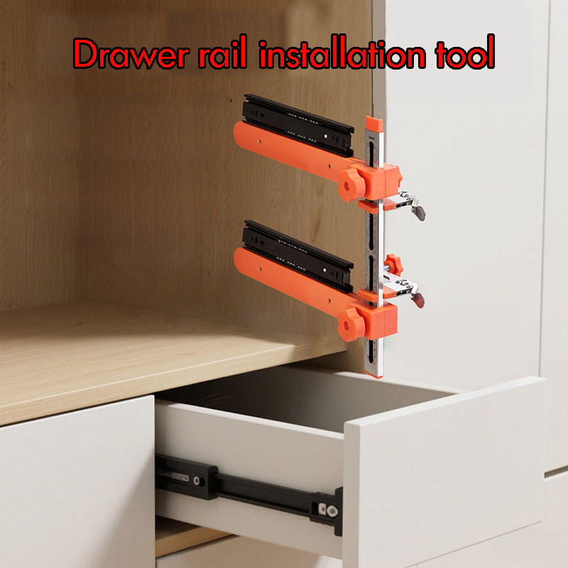 Drawer Slide Pair - Holzbearbeitungs-Werkzeuge für Schubladenführungen: Schnellbefestigungs-Clip zur Schubladenmontage,