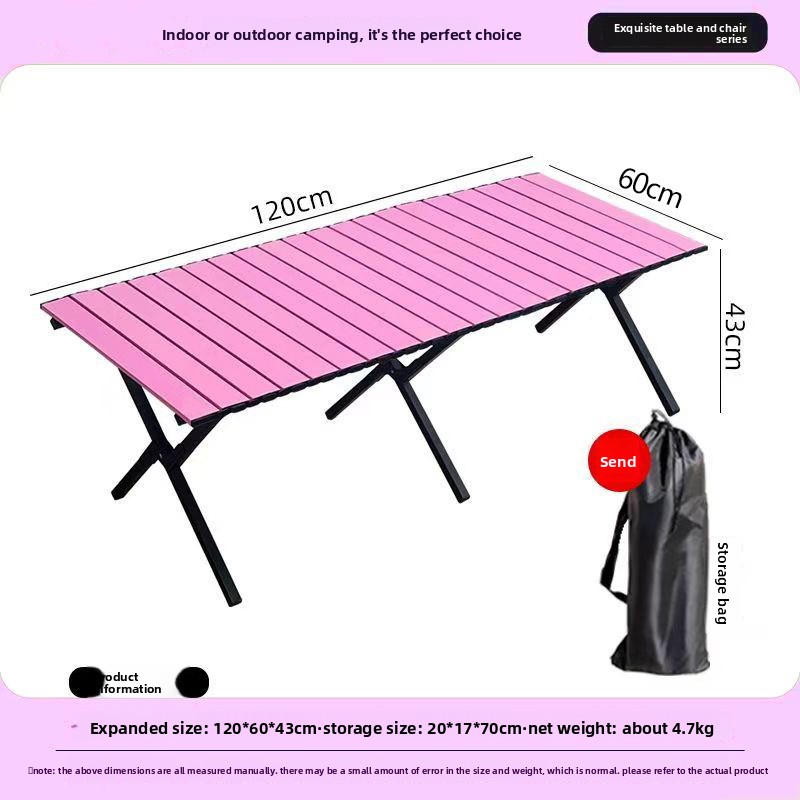 Furniture Hardware Legs - Klappbarer Outdoor-Klapptisch mit Kreuzbeinen, tragbarer Eierrollentisch