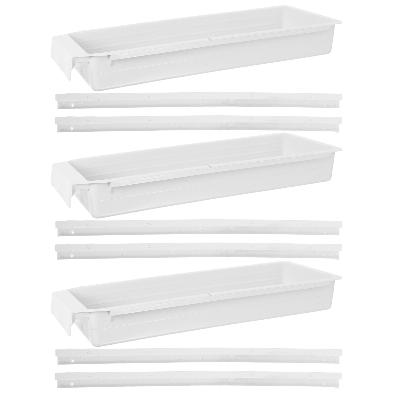 Drawer Slide Pair - 3er-Set Industrienähmaschinen-Tischschubladen, Aufbewahrungsboxen, Kunststoff-Maschinenschubladen-Organizer, Nähmaschinen-Schubladenschienen