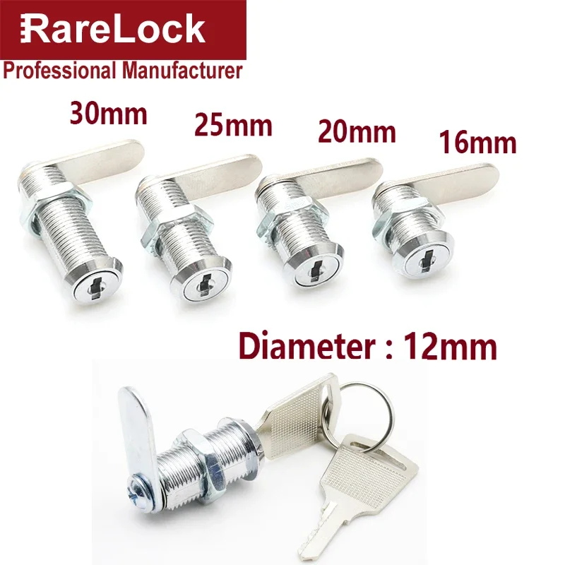 Furniture Hardware Cam Lock - Mini-Nockenschloss mit 2 Schlüsseln, Durchmesser 12