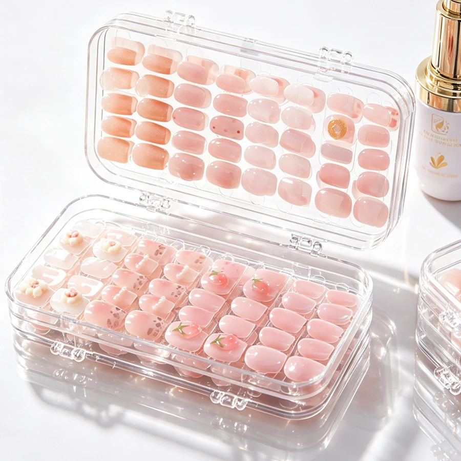 Furniture Hardware Nails - Transparente Faltbare Aufbewahrungsbox für Aufklebenägel, Staubdichte