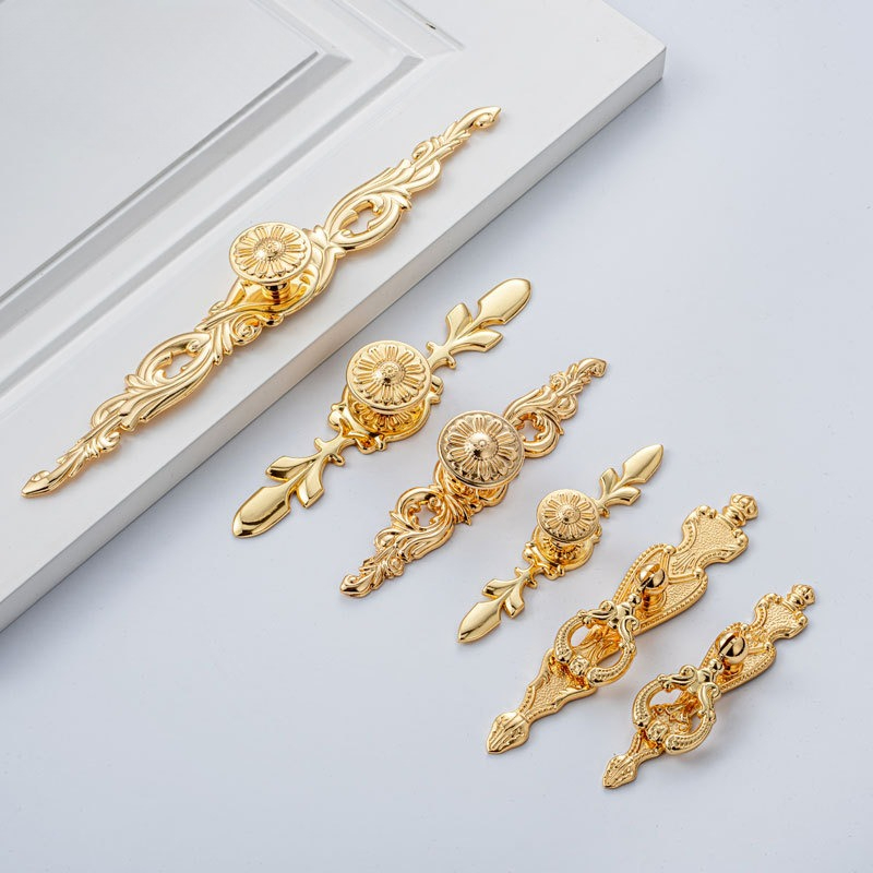 Furniture Hardware High End - Französische Schrankgriffe aus reinem Kupfer, luxuriöse,