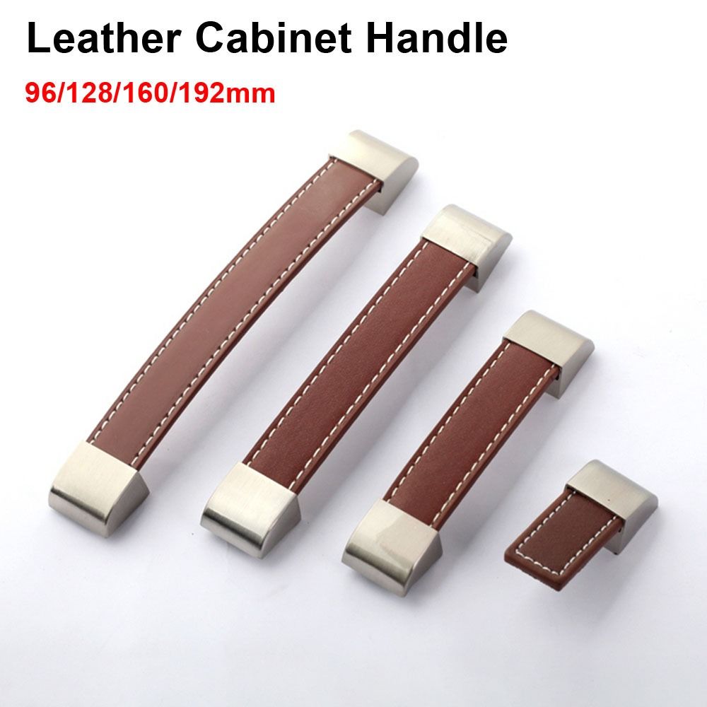 Furniture Hardware In China - 1 Stück brauner weicher Ledergriff für