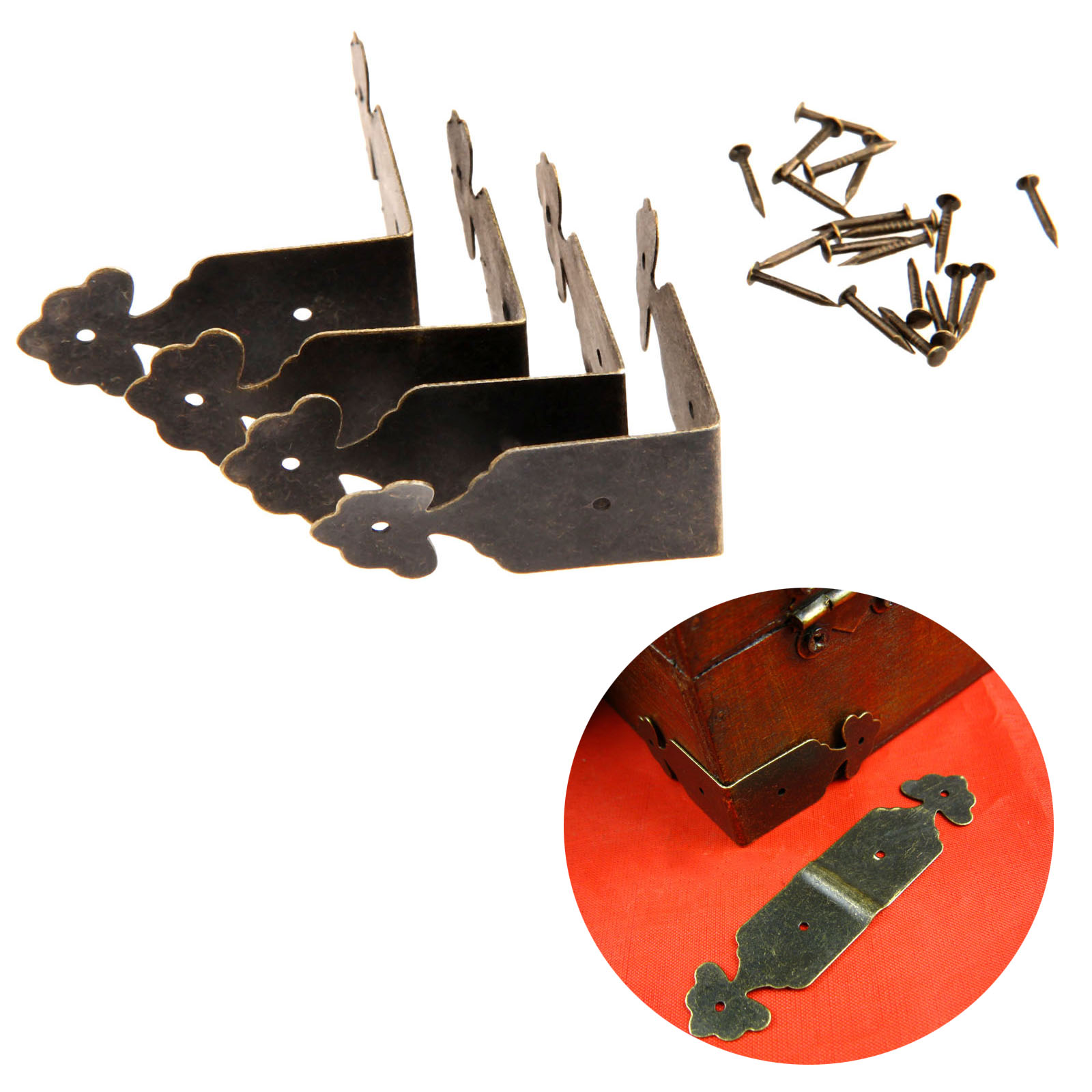4 stücke Dekorative Ecke Prote – Furniture Hardware Nails Bewertung und Preis