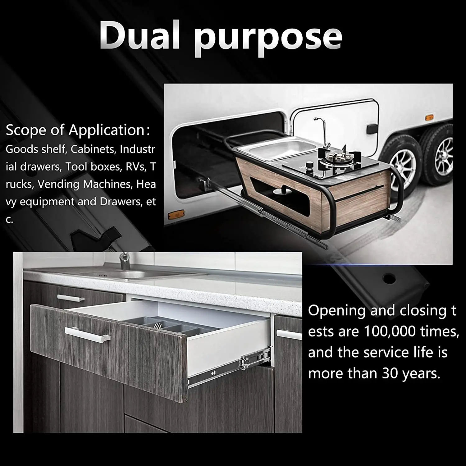 170 Lbs 1 Paar Schwerlast-Schu – Drawer Slide Pair Bewertung und Preis